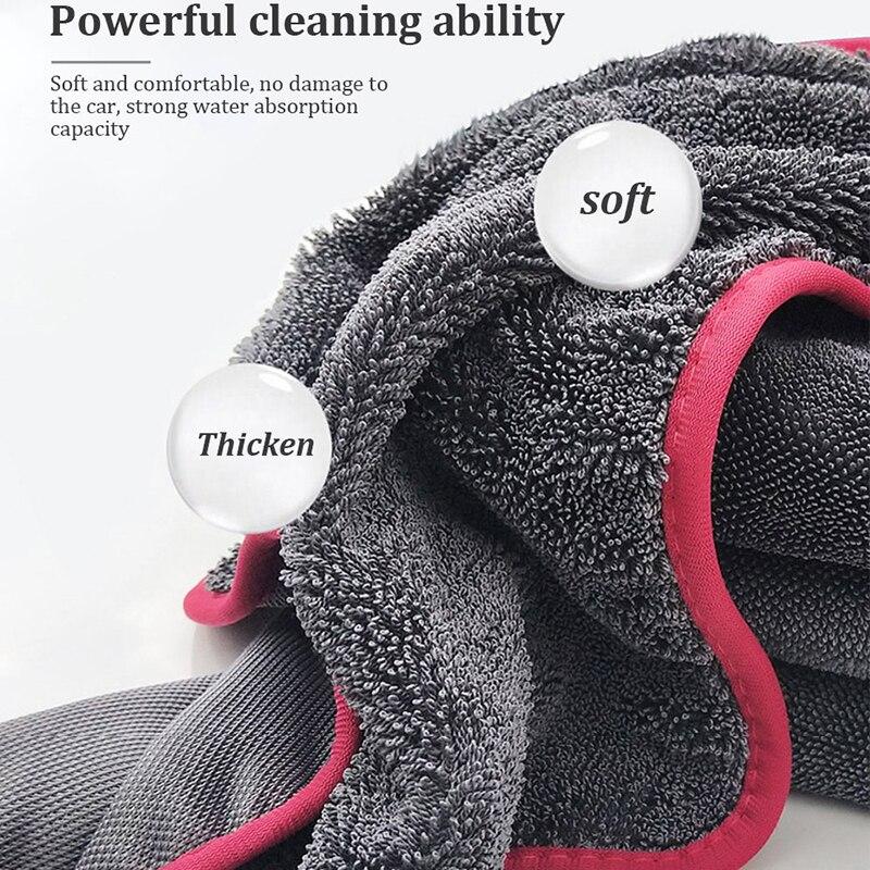 Phụ kiện rửa xe Coral Fleece Auto Towel Dày Detailing Vệ sinh Chăm sóc xe Giặt sạch Vải