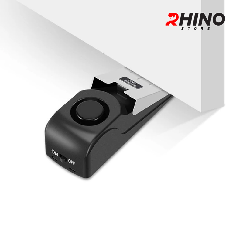 (Sẵn Pin) Chuông chặn cửa, kẹp cửa chống trộm Rhino C02 120DB cảnh báo lớn hàng chính hãng
