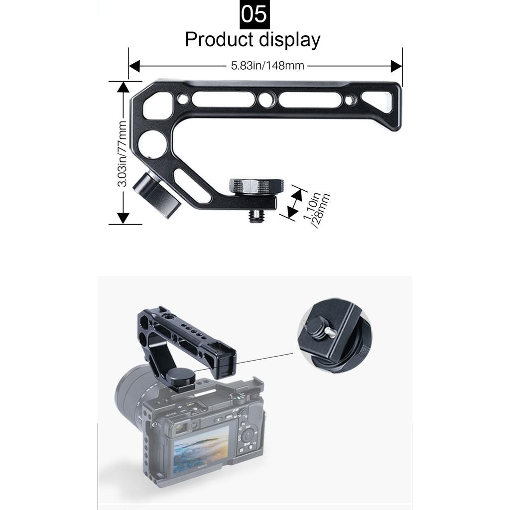 Tay cầm Uurig R008 gắn khung máy ảnh ốc 3/8 cho Smallrig  - Hàng Chính Hãng