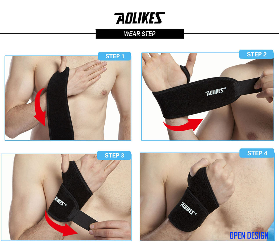 Bộ 2 quấn bảo vệ cổ tay AOLIKES A-7937 Pressure Adjustable Wrist Support