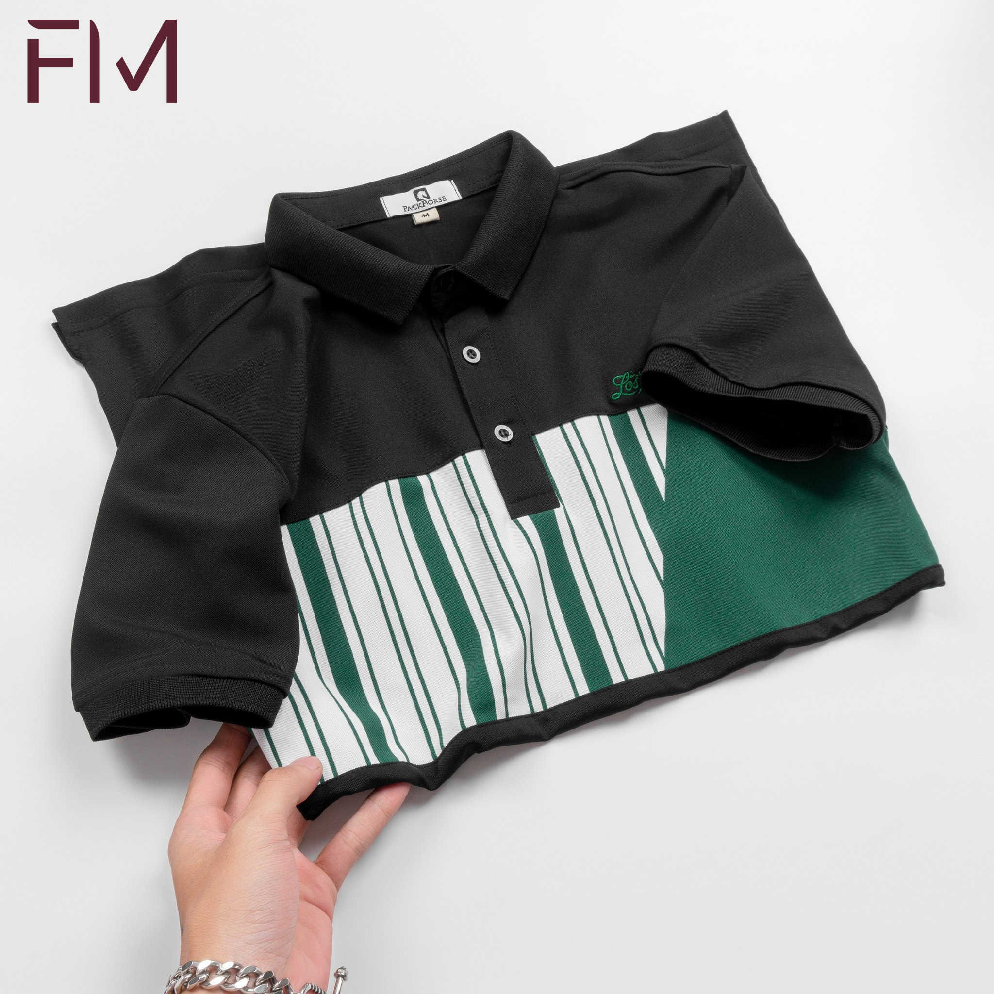 Áo polo ngắn tay nam, chất thun poly mềm mịn co giãn 4 chiều, họa tiết phối màu trẻ trung - FORMEN SHOP - FMPS195