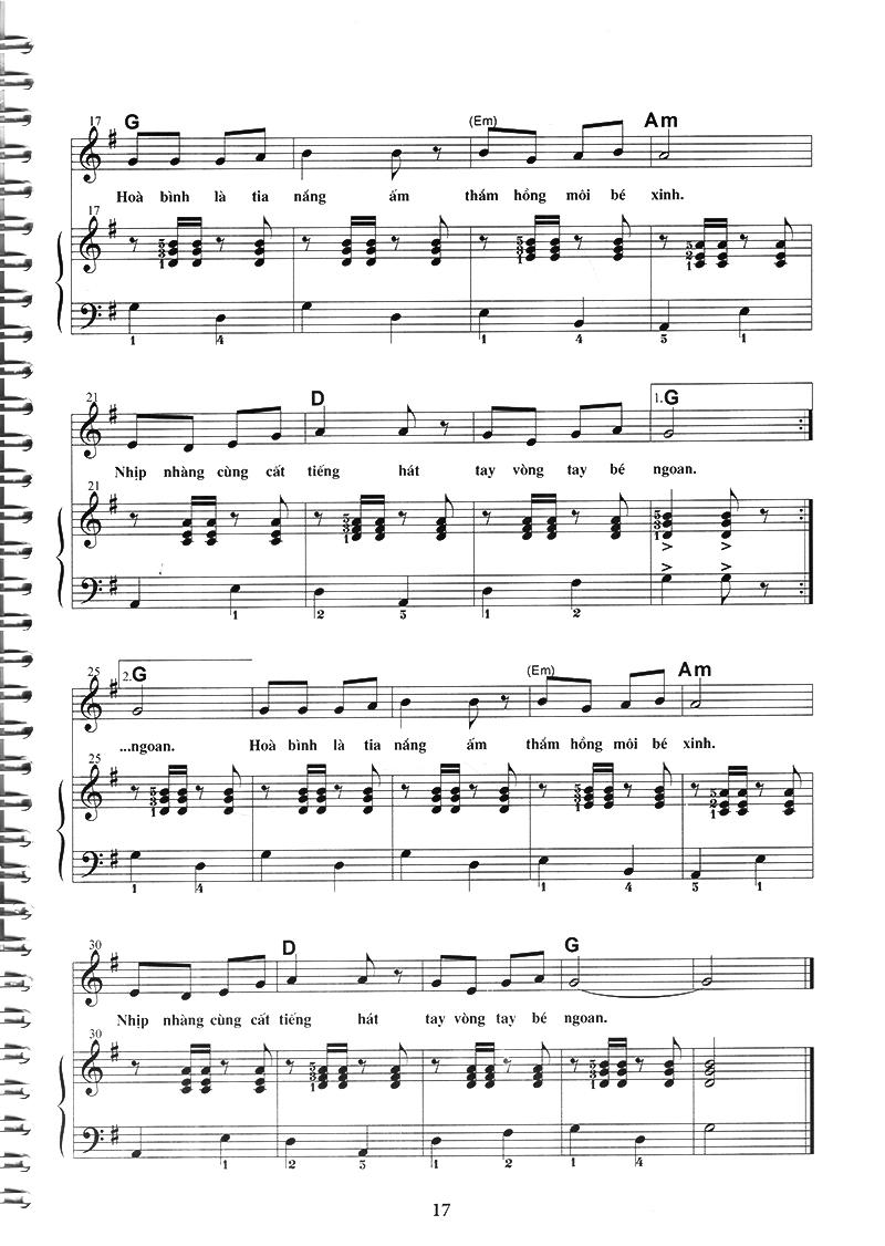 Sách Thực Hành Đệm Piano - Chủ Đề: Ca Khúc Thiếu Nhi (Phần 1)