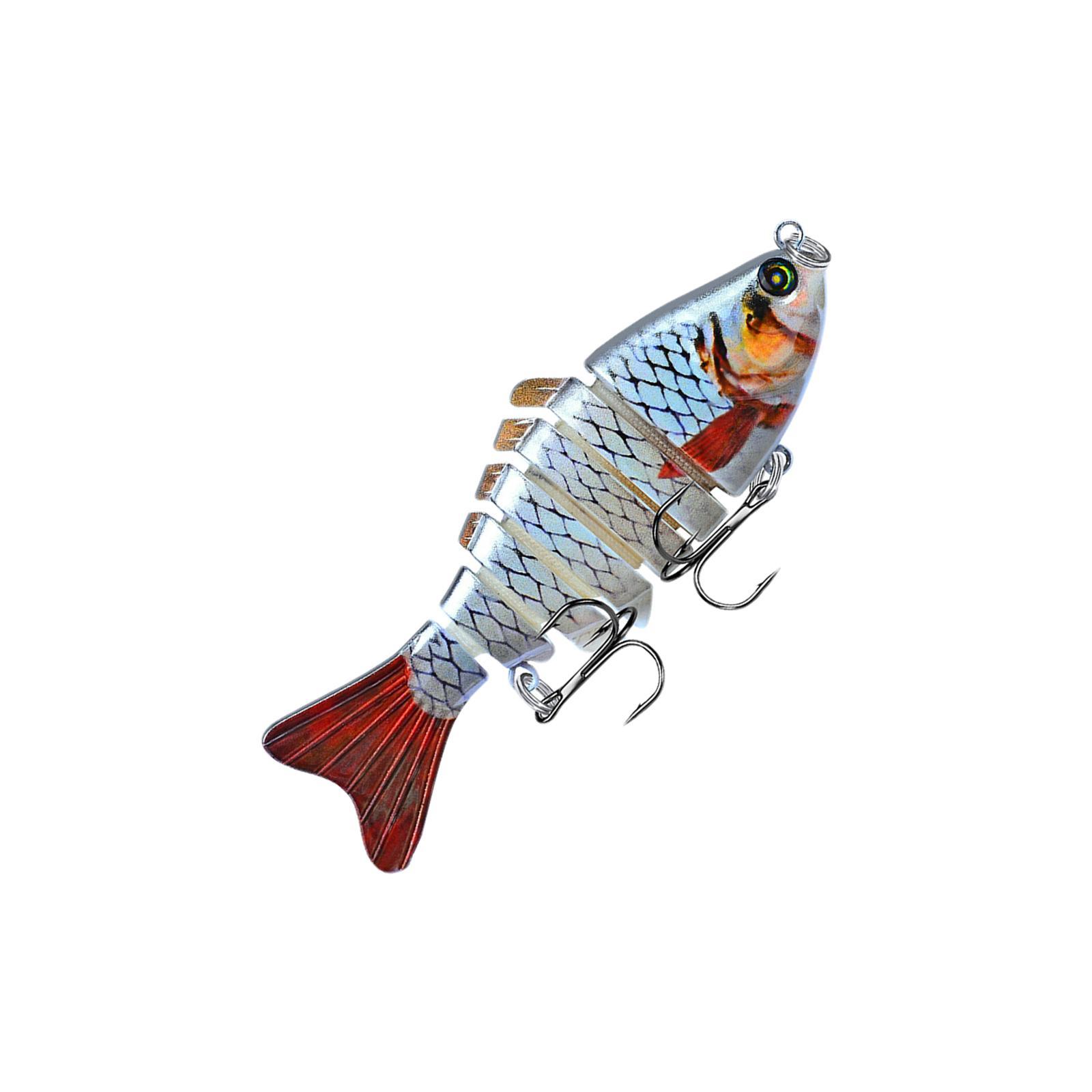 3.9inch Fishing Lures Bass Lures Crankbait Hard Lure Artificial Fish Multi Jointed Swim Baits for Yellow Perch, Fishing Gift ,Bass ,Black Fish
