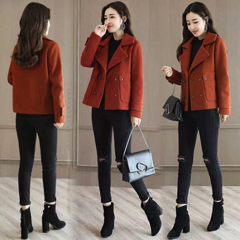 ÁO KHOÁC DẠ CỔ VEST DÁNG NGẮN HÀNG NHẬP