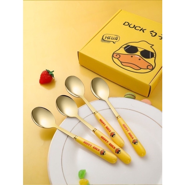 SET 6 MUỖNG VÀNG HÌNH CON VỊT VÀNG DUCK