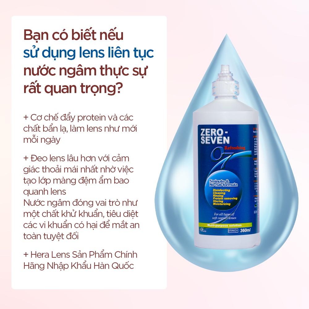 Nước ngâm lens Zero Seven Hàn Quốc dung dịch rửa kính áp tròng - Hera Lens