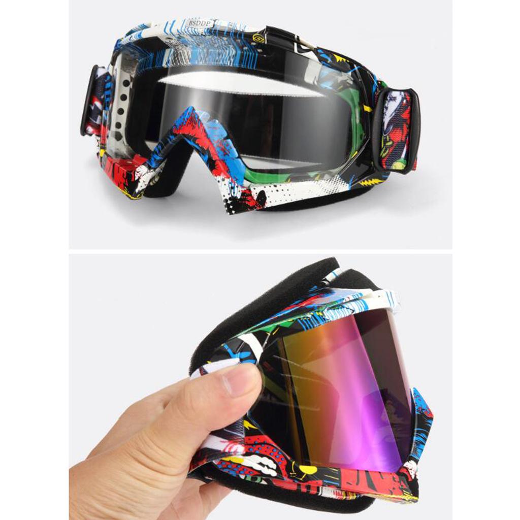 Unisex Motorcycle Goggles Dirt Bike Goggles Grip for ATV Motocross Goggles Glasses Lens Kit Fit for Men Women Youth