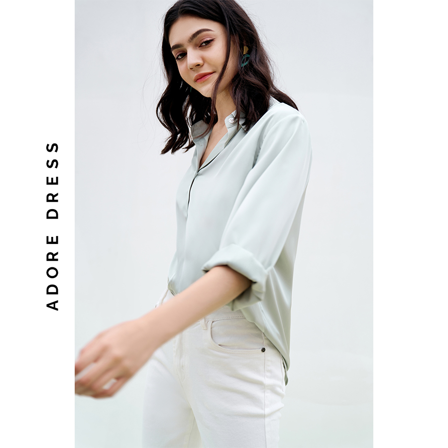 Áo sơ mi lụa basic 3 màu 2SH0095 ADORE DRESS