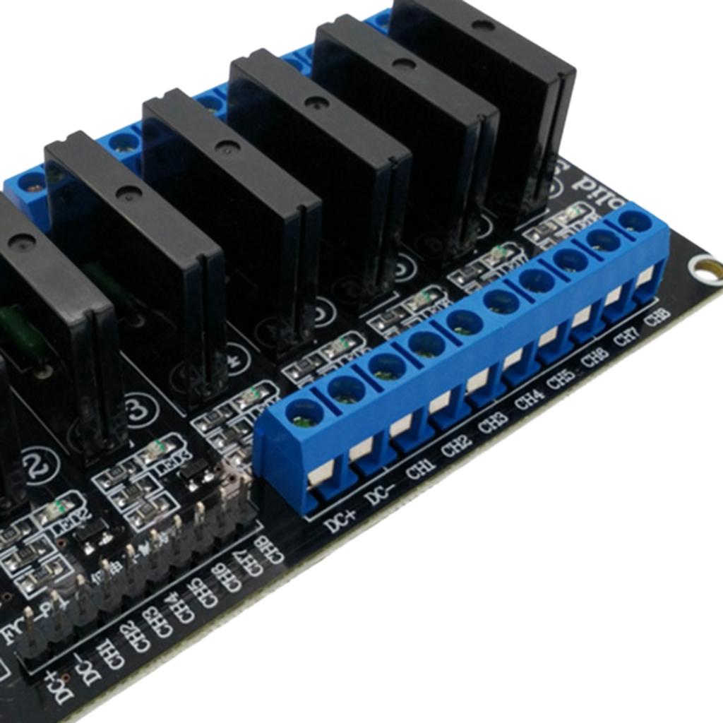 24V 8 Channel G3MB-202P Solid State Relay Module With Resistive Fuse 240V 2A Output