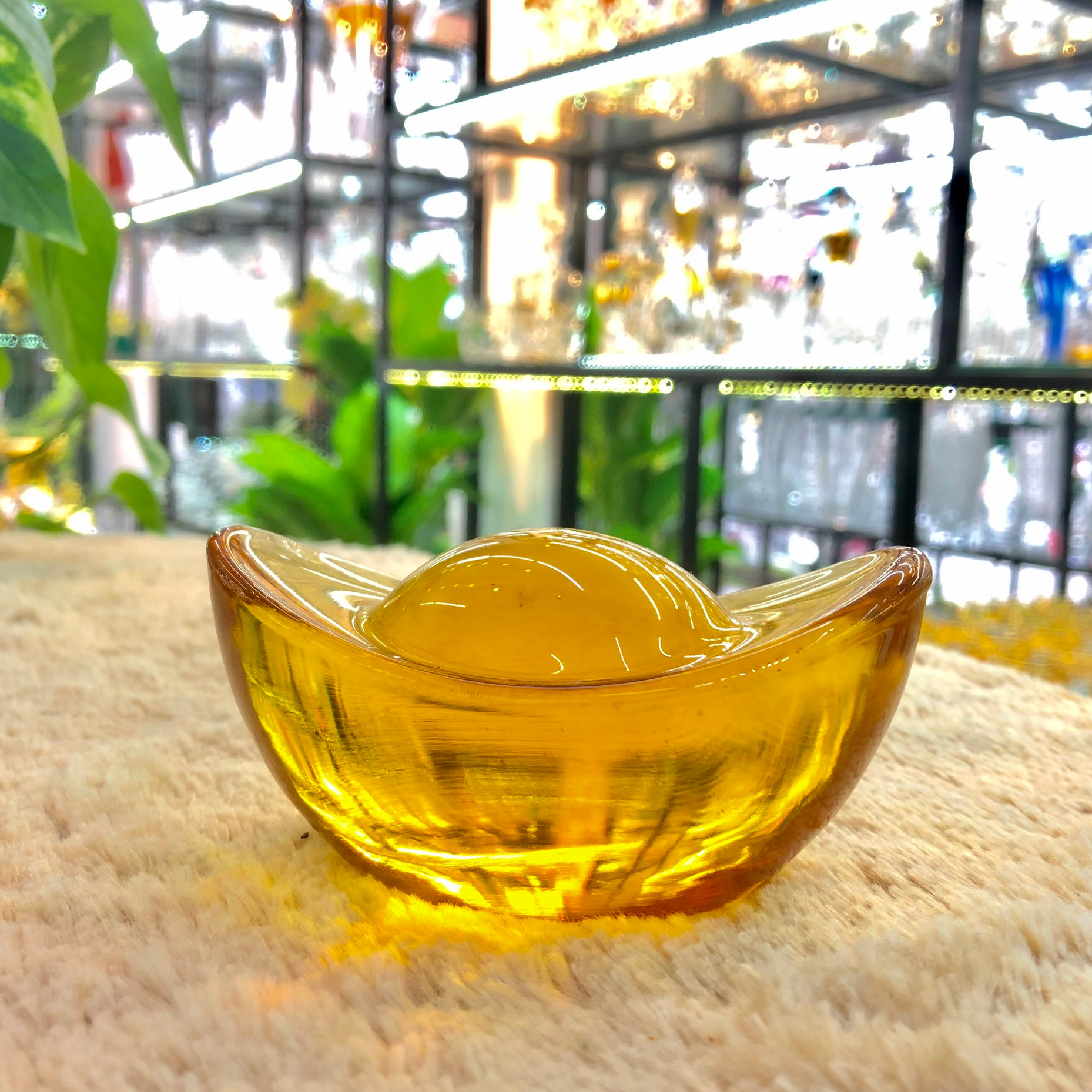 Thỏi Vàng Pha Lê - Trang trí nhà cửa/ vật may mắn