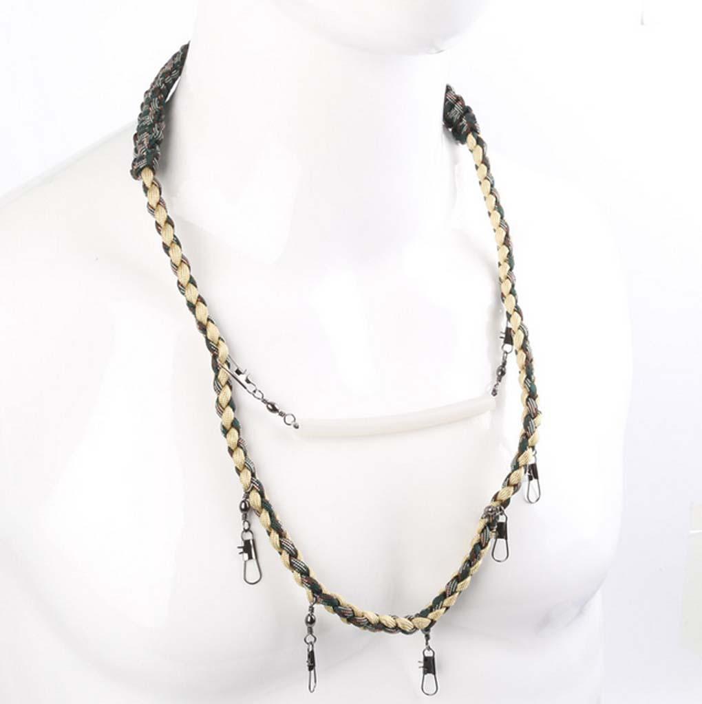 Paracord Fly Fishing Lanyard Holder Neck Strap Cord Fishing Hunting Tackle Tool