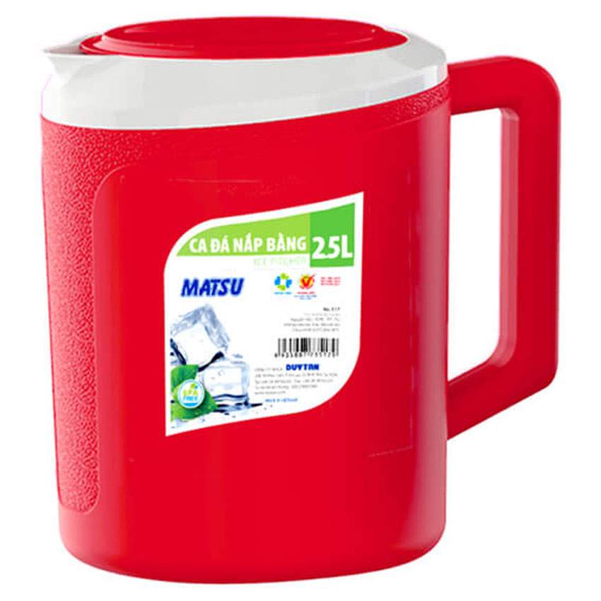 Ca đá nắp bằng 2.5 lít Duy Tân No.517 màu ngẫu nhiên