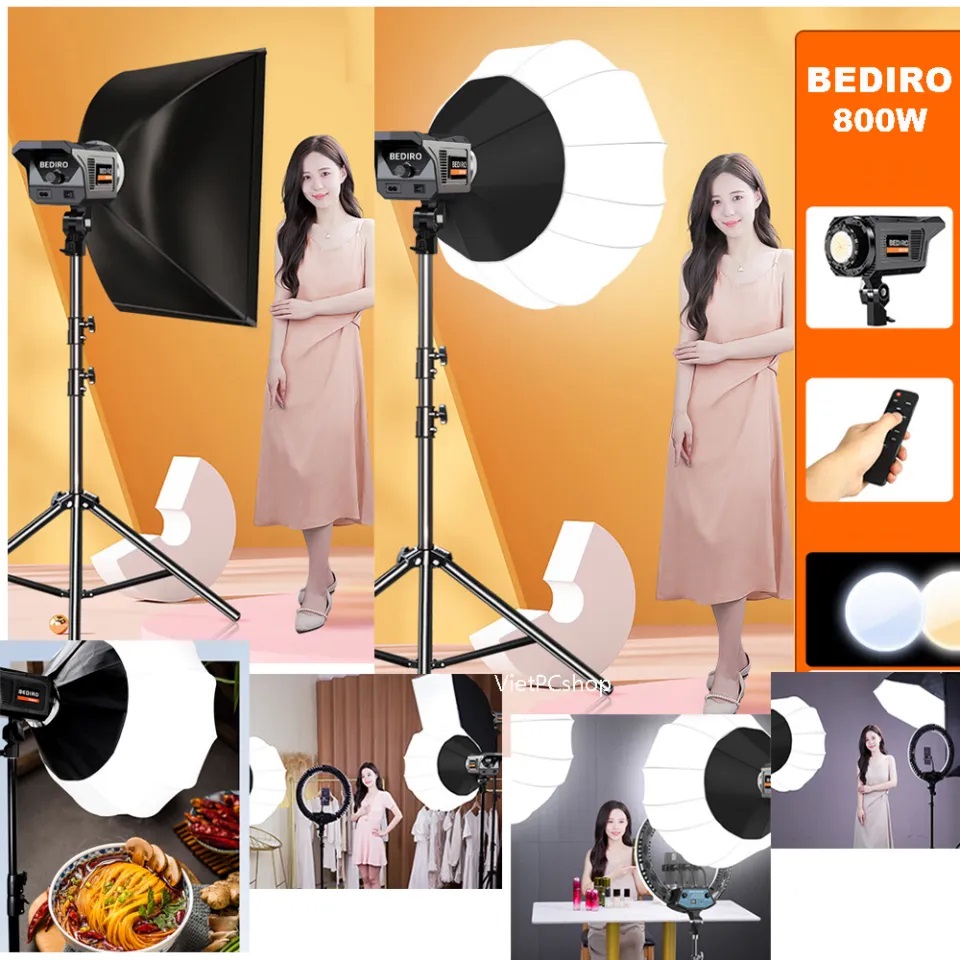 Bộ đèn LED trợ sáng Sothing Bediro BD800S kèm điểu khiển nhiệt độ màu từ 2700K đến 6500K- Hàng chính hãng