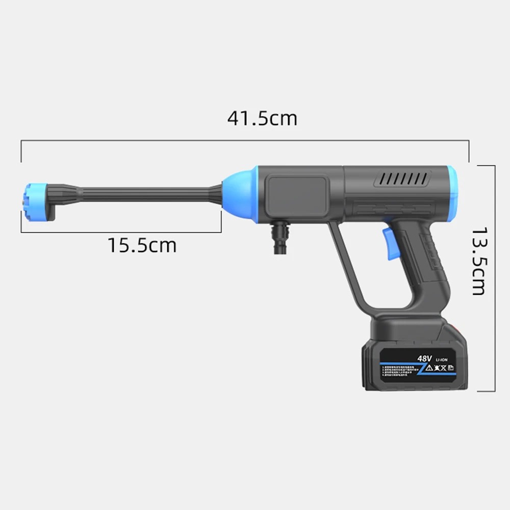 Máy rửa xe cầm tay có chỉnh áp, máy tưới cây dùng pin áp lực cao