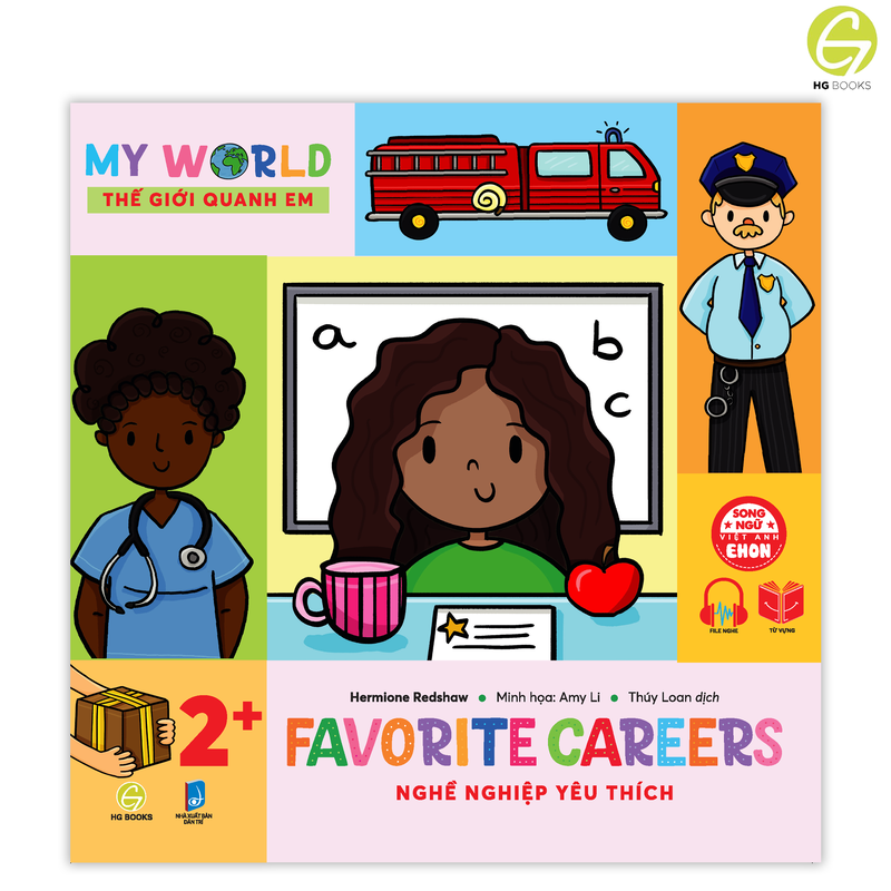 Sách - Bộ 6 cuốn Ehon song ngữ Việt - Anh: My World - Thế Giới Quanh Em - Tặng file nghe giúp bé làm quen với Tiếng Anh