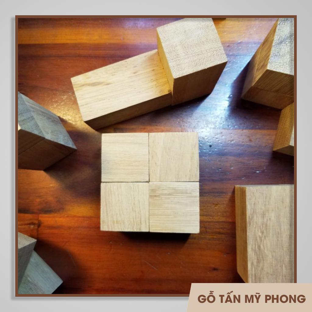 Cube 8x8x8cm, 8x8x4cm, 8x8x12cm| Khối gỗ lập phương dùng trang trí, đồ chơi. điêu khắc - 8x8x12cm