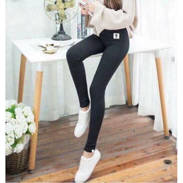 (RẺ VÀ ĐẸP) QUẦN LEGGING LÓT LÔNG DÀY MỊN ẤM