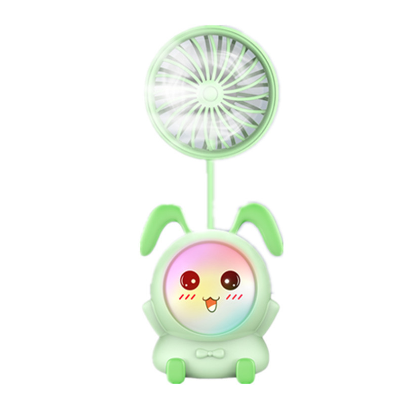 Quạt mini tích điện cầm tay quạt để bàn kèm đèn đổi màu