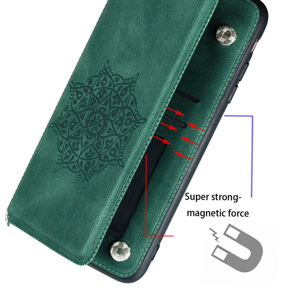 Ốp lưng điện thoại dạng ví da có ngăn đựng thẻ cho Samsung Galaxy Note10 Lite A71 A51 A41 A31 A21S A21