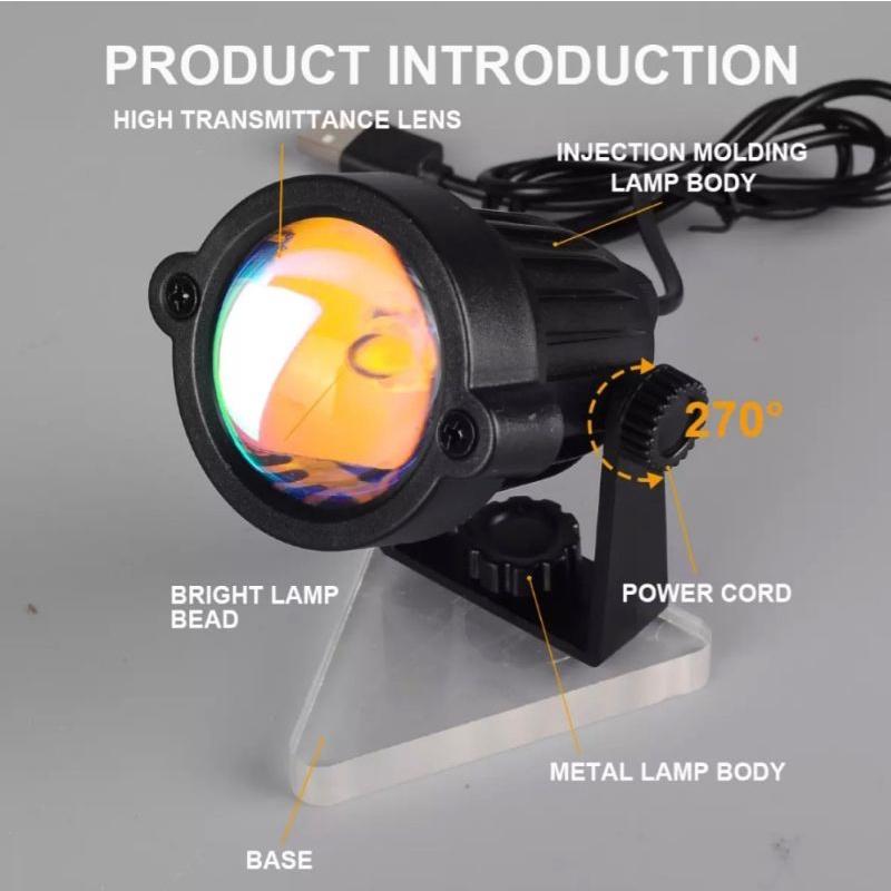 Bộ Đèn hoàng hôn Đèn sunset cầu vồng led tiktok