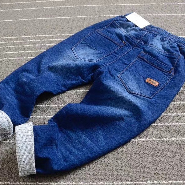 Quần jeans in mắt cáo cao cấp bé trai 4-14 tuổi