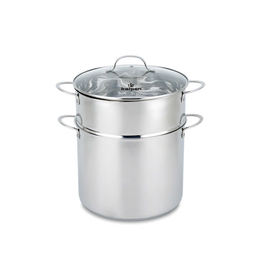 Bộ nồi xửng hấp Inox 5 đáy Kalpen L30PRO size 30cm dung tích 14L, chuẩn ĐỨc bảo hành 5 năm