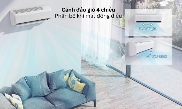 Máy lạnh Samsung Inverter 2 HP AR18CYFCAWKNSV - Đảo gió 4 chiều