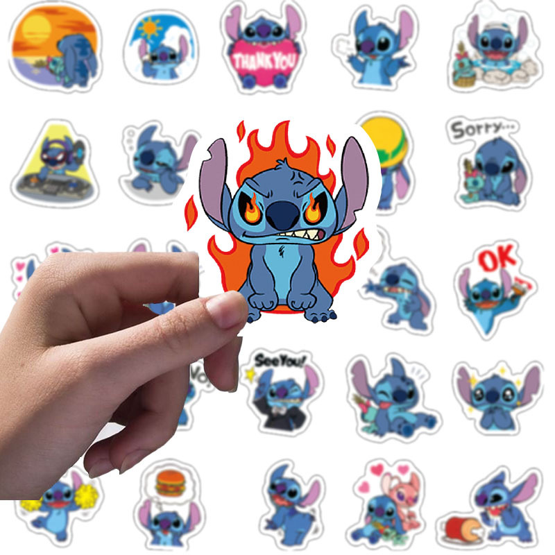 Sticker 50 miếng hình dán Stich SetB