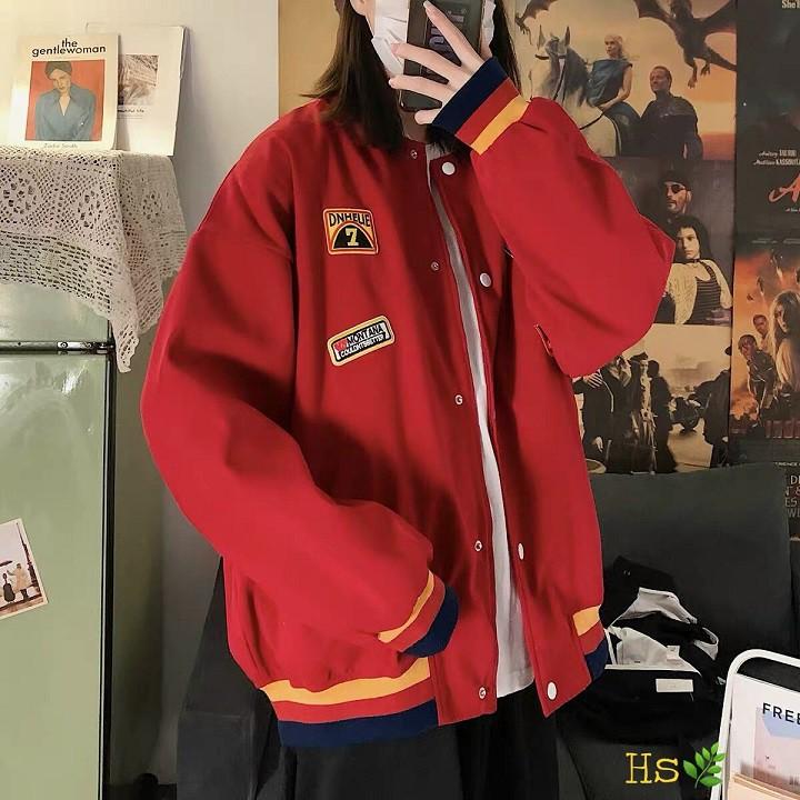 ÁO KHOÁC NỈ BÔNG/ ÁO KHOÁC NỈ BOMBER JACKET IN LOGO SỐ 7 ULZZANG UNISEX NAM NỮ TRẺ TRUNG NĂNG ĐỘNG