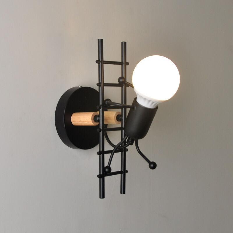 Hình ảnh Phong cách hiện đại Đèn tường Monobloc với Trapeze E27.Noir.17.28cm