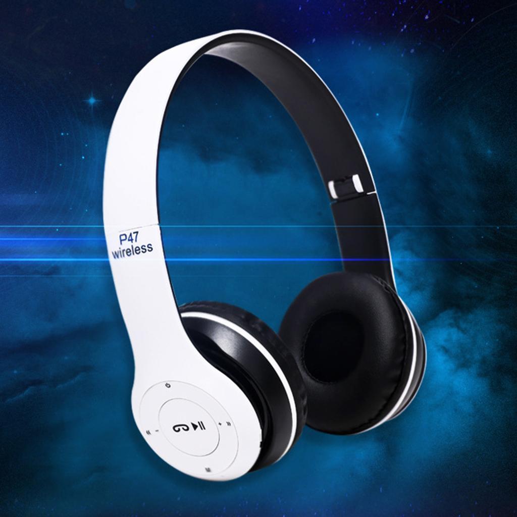 Wireless Stereo Bluetooth Headphone Earphone Earpiece for Tablet White