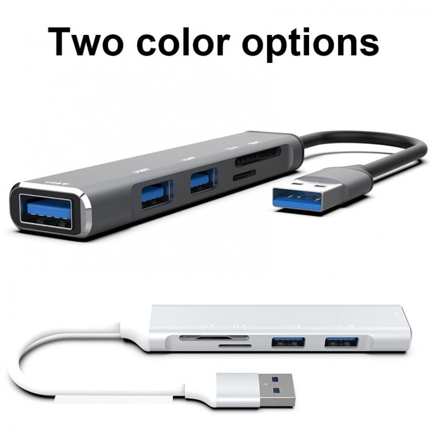 Bộ Chia 5 Cổng USB Type C Sang USB 2.0 USB 3.0 SD TF Card