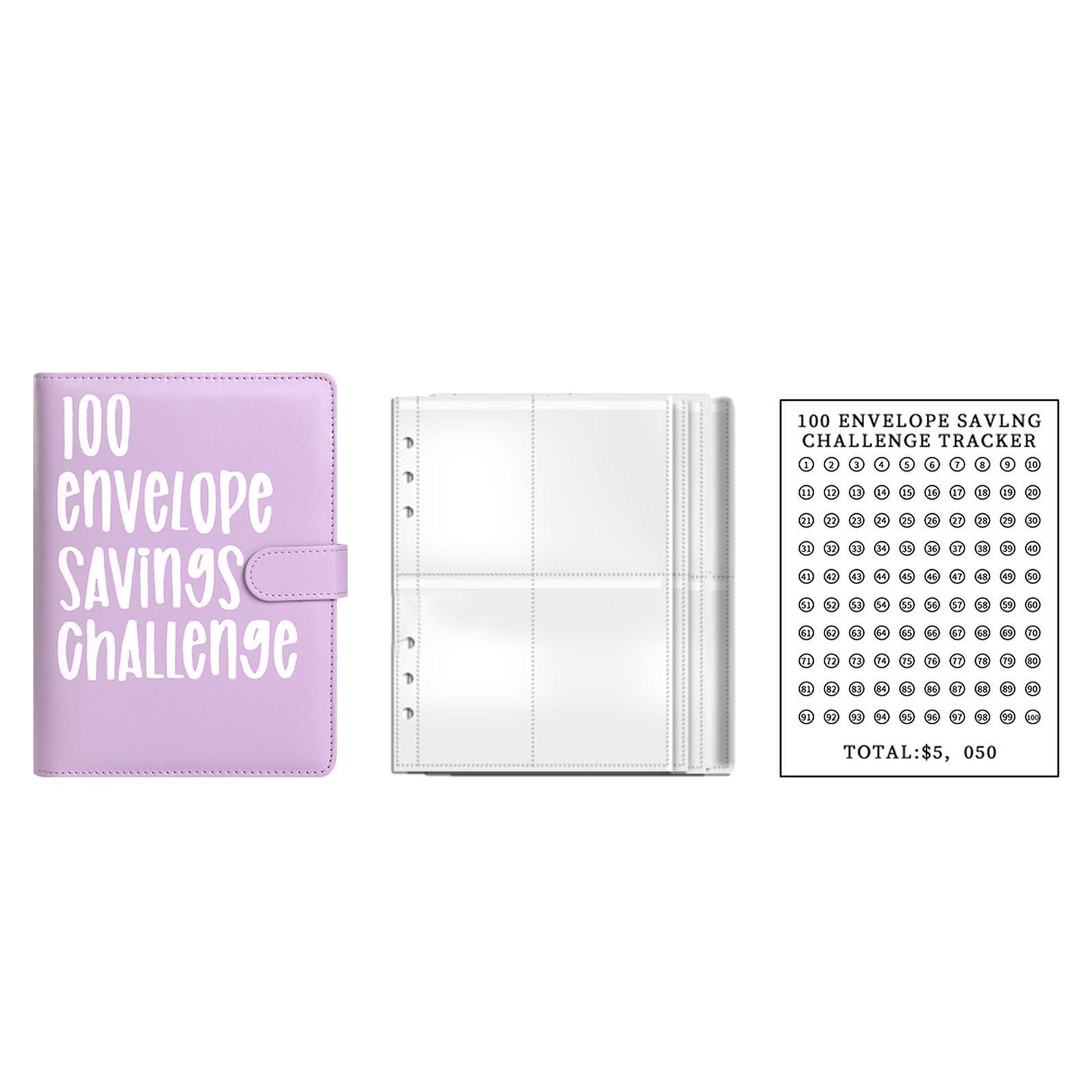 Envelope Challenge Binder, Creative Money Organizer Savings Challenges Binder for Budgeting