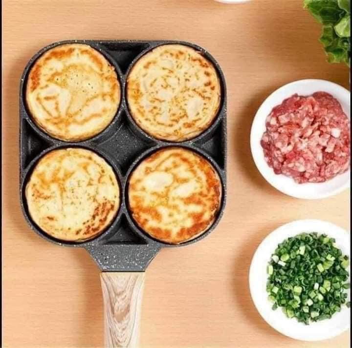 Chảo đá chống dính 4 ngăn sử dụng cho mọi loại bếp