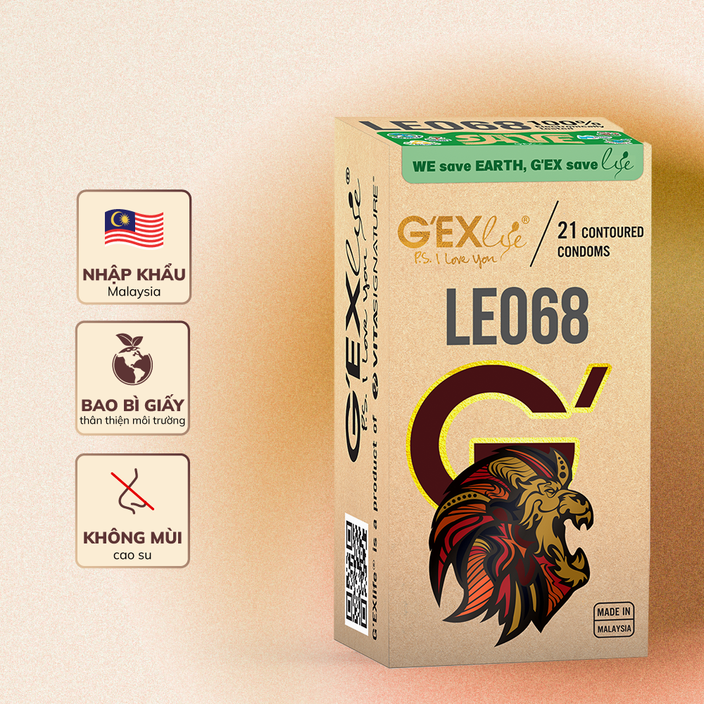 Bao cao su G'EXlife Leo68 - Hộp 21 cái