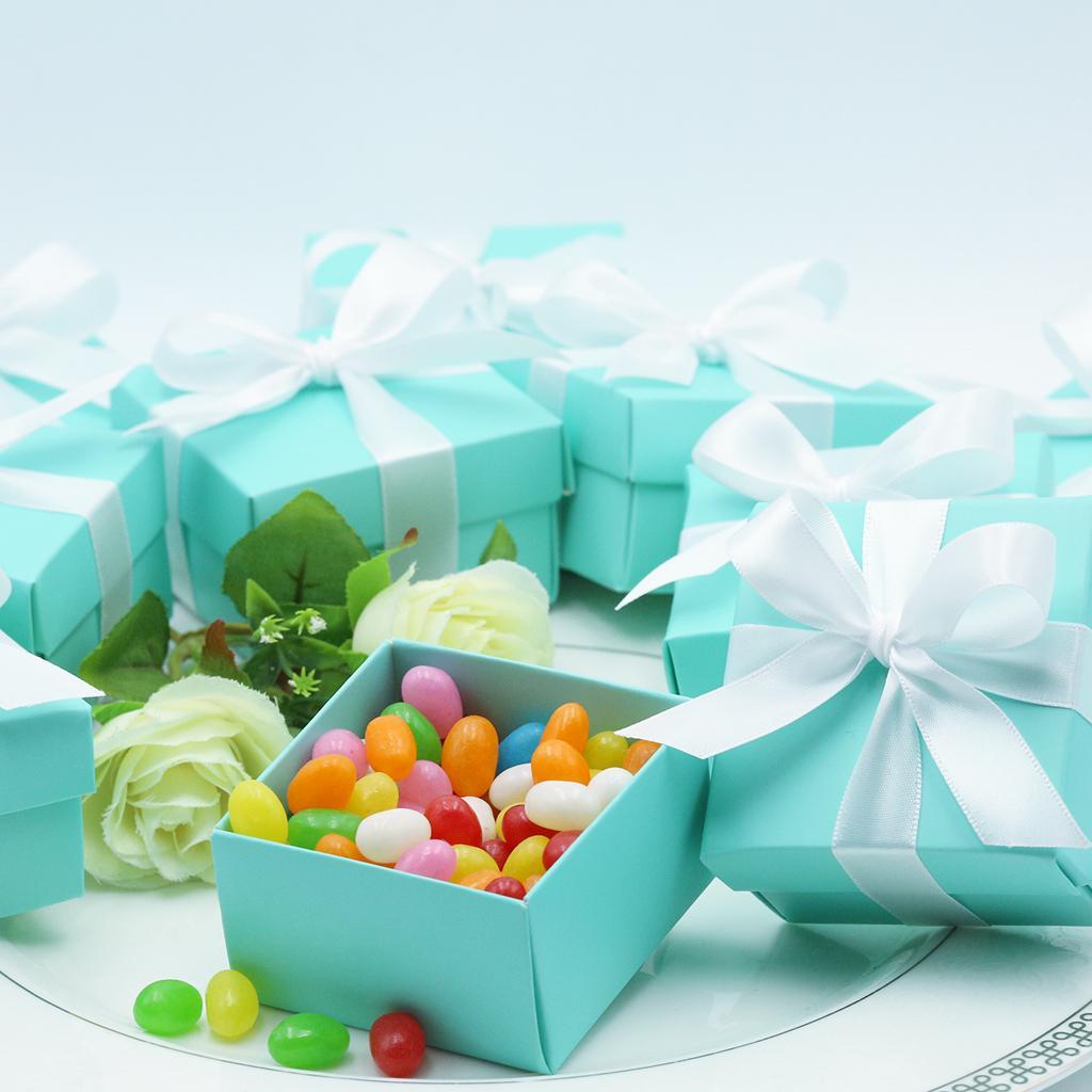 Pieces of 12 Novelty Chocolate Candy Boxes Gift Boxes Ribbon Wedding Birthday