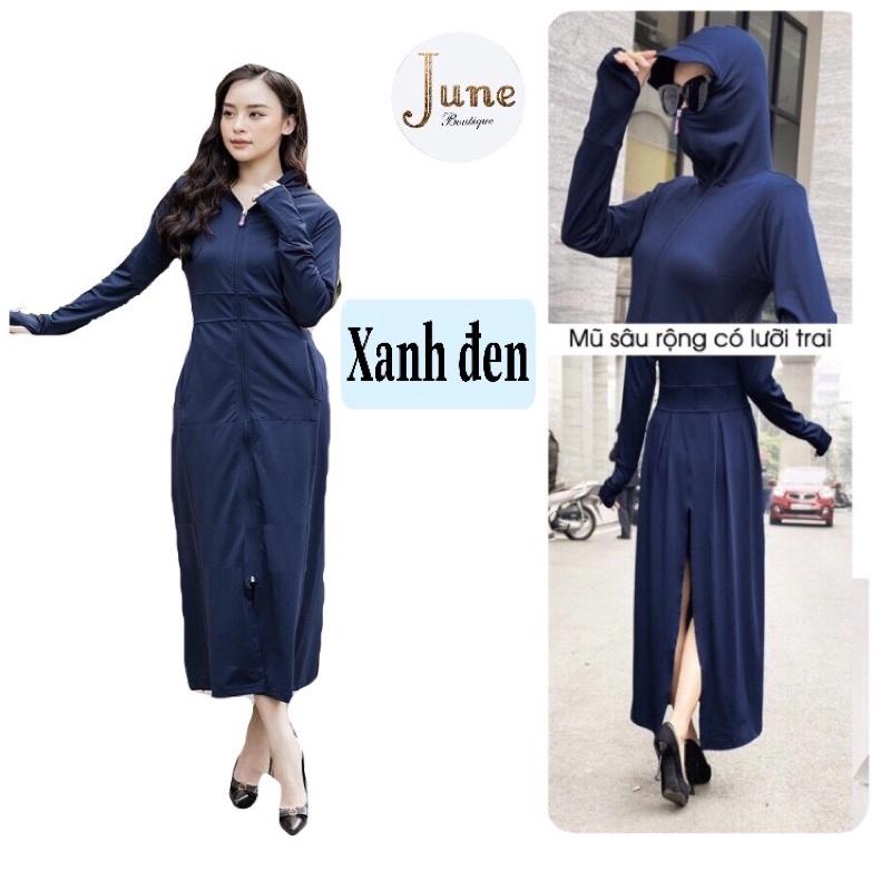 Áo chống nắng nữ áo chống nắng toàn thân, áo nắng dáng dài chất liệu vải hột xoài cao cấp