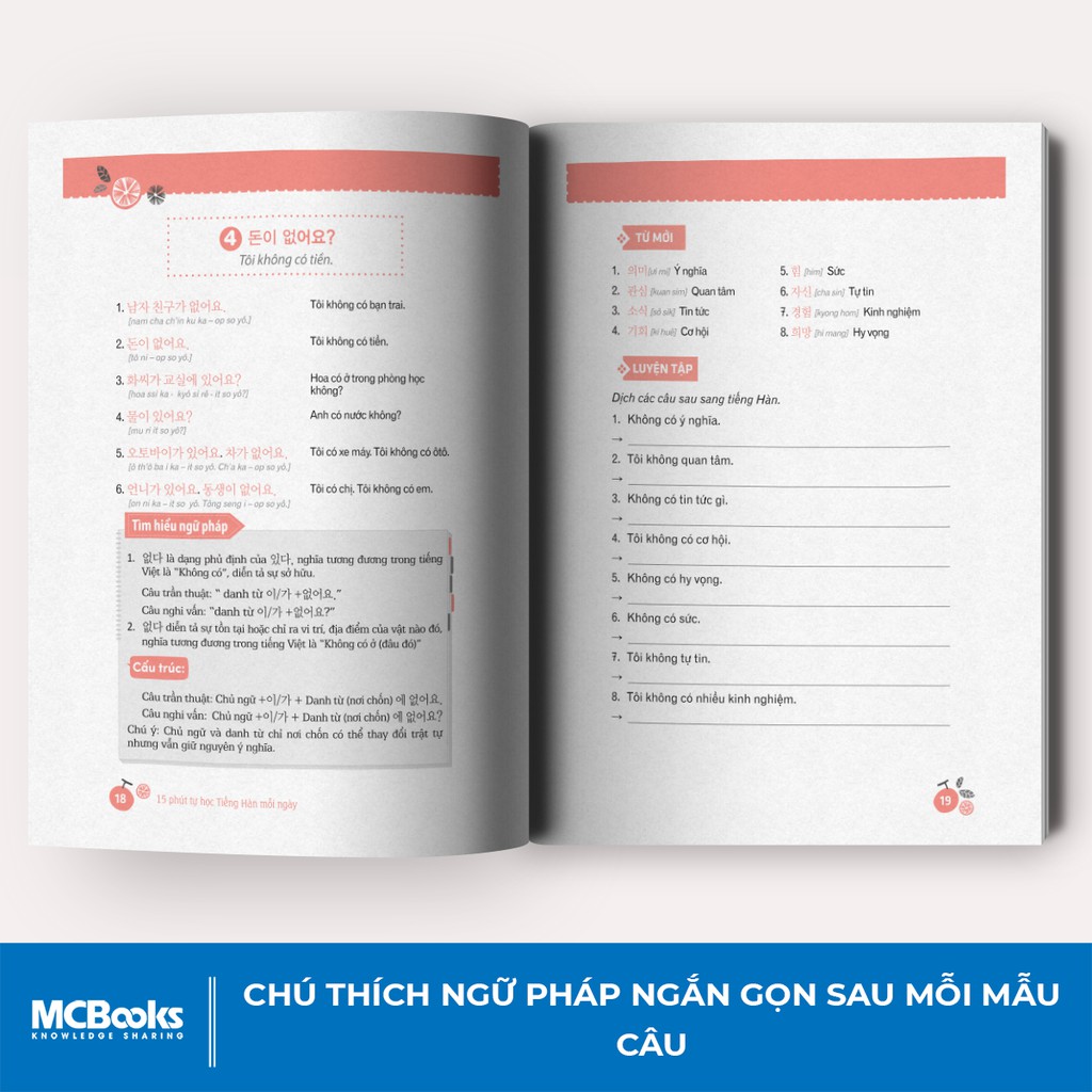 Sách 15 Phút Tự Học Tiếng Hàn Mỗi Ngày Cho Người Mới Học - Học Kèm App Online