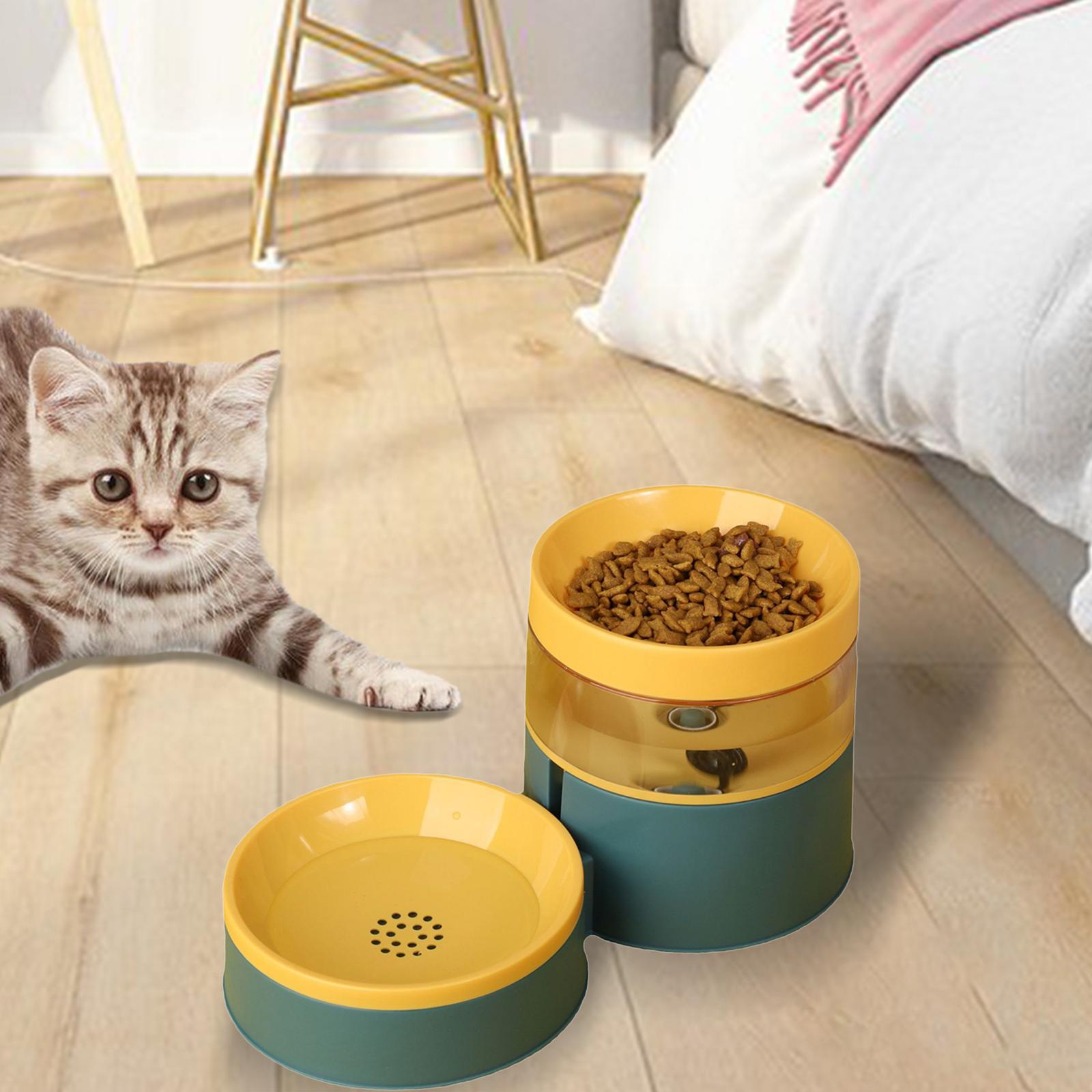 Automatic Pet Feeders Food Bowl Water Feeding Drinking Dish