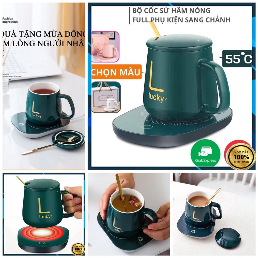 Bộ đế cốc hâm nóng cafe sữa trà đồ uống đa năng 55 Độ giữ nhiệt 24h