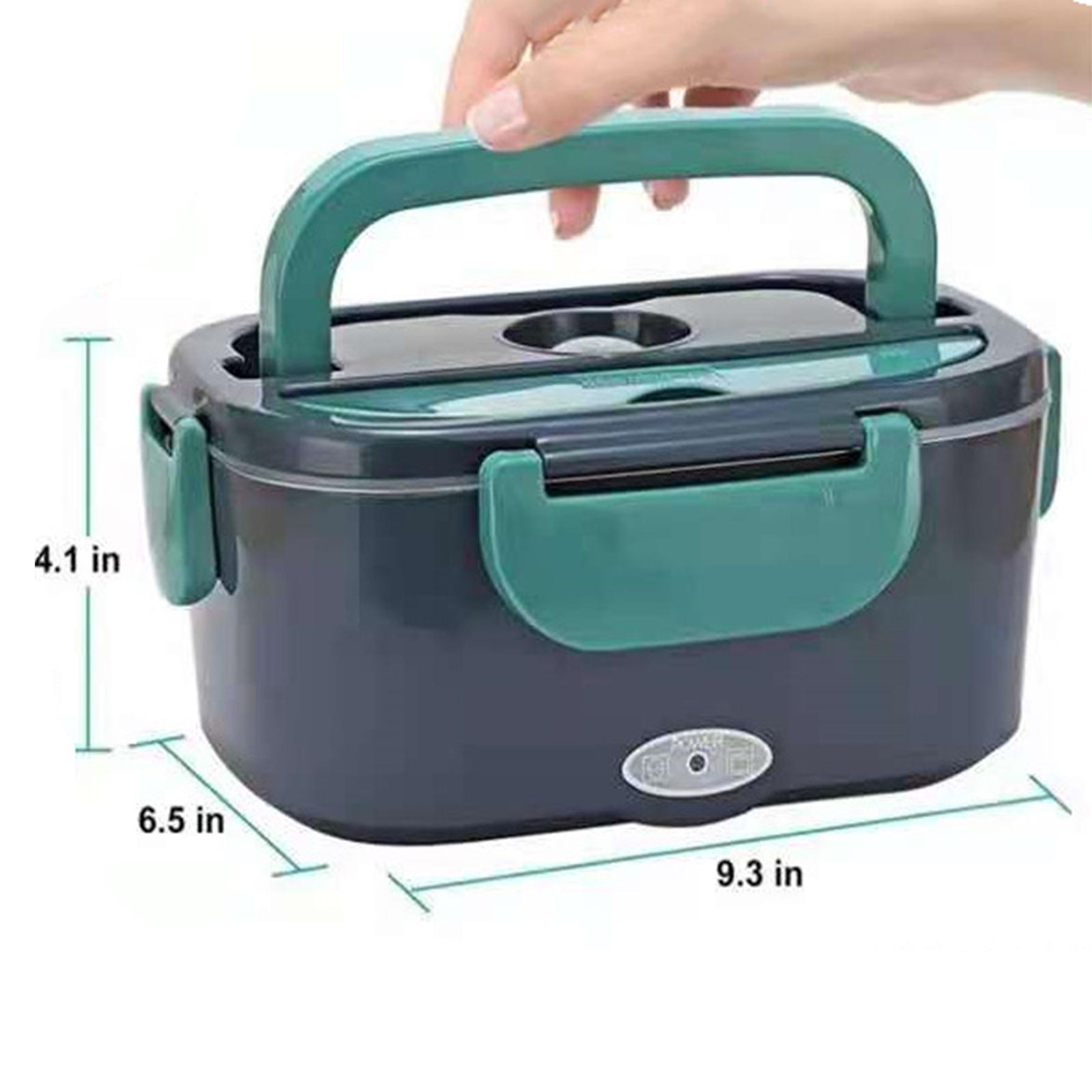 Electric Lunch Box with Spoon and Fork with Storage Bag 1.5L Detachable Bento Box Lunch Container Heating Lunchbox for Traveling Home Car