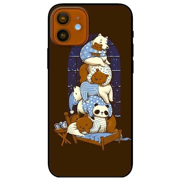 Hình ảnh Ốp lưng dành cho Iphone 12 - 12 Pro mẫu Gấu Xếp Chồng