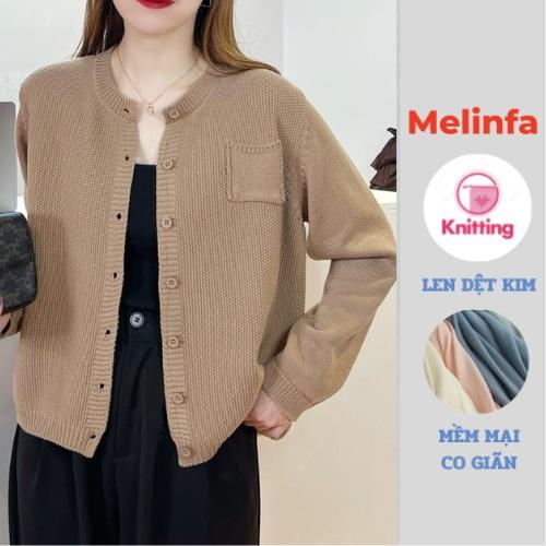 Áo khoác len cardigan nữ chất len dệt kim mềm mịn co giãn trẻ trung mùa thu đông mã VAA0476