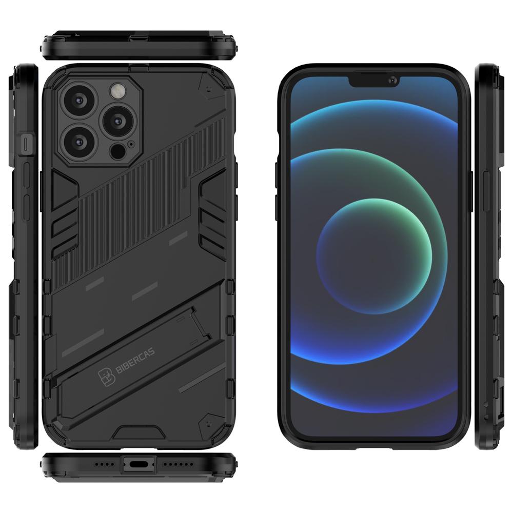 Ốp lưng cho iPhone 13 Pro Max, Ốp chống sốc Iron Man PUNK cao cấp kèm giá đỡ cho iPhone 13 Pro Max