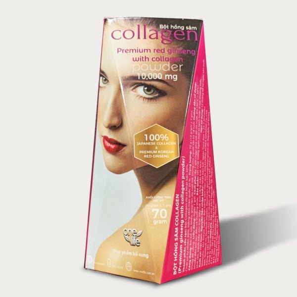 Hình ảnh Thực Phẩm Chức Năng Collagen Hồng Sâm Cao Cấp OneLife - Hộp 7 gói