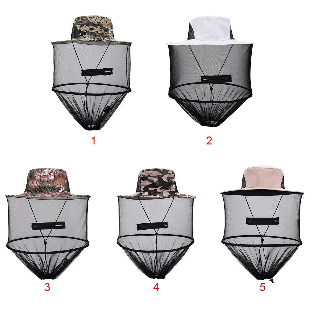 Anti Mosquito Mesh Head Face Protection Fishing Mask Hat Poloere