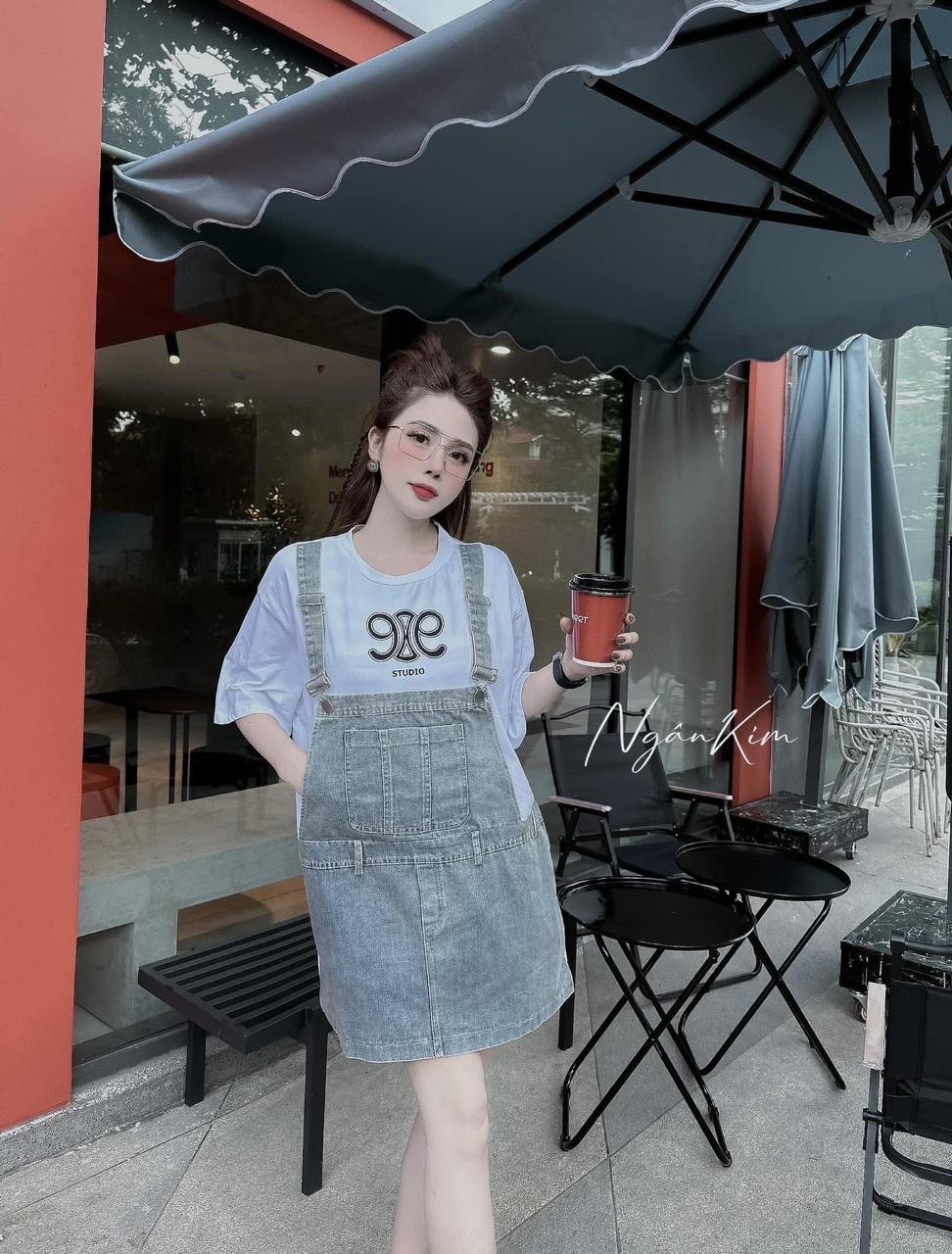 VÁY ĐI CHƠI, VÁY BABYDOLL, VÁY YẾM PHA BÒ TAY NGẮN CỰC XINH