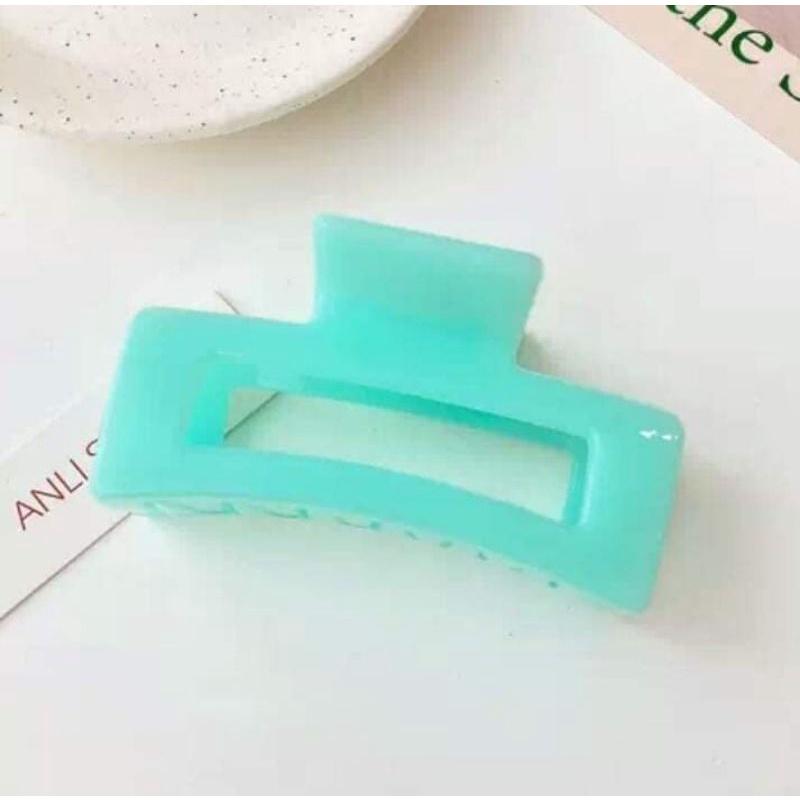 Kẹp tóc chữ nhật nhiều màu thiết kế đơn giản phong cách Hàn quốc