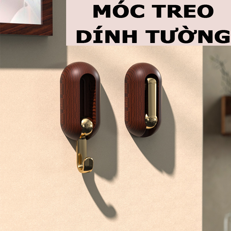 Bộ 4 Móc Treo Dính Tường; Móc Treo Quần Áo, Chìa Khóa; Móc Xoay Dán Tường