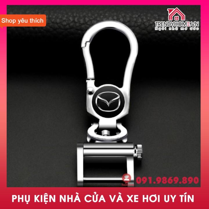 Móc Chìa Khóa ô tô Mazda Logo xe hơi móc chìa khóa tiện dụng xoay 360 độ